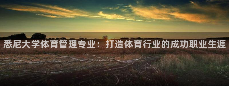 b体育必一下载：悉尼大学体育管理专业：打造体育行业的成功职业