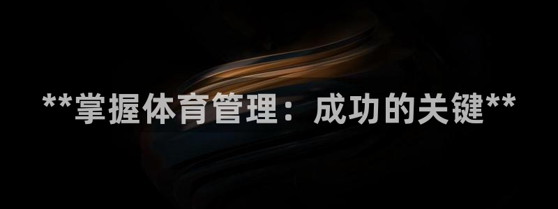 必一体育官网网址：**掌握体育管理：成功的关键**